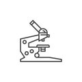 Microscope vector concept icon in thin line style Royalty Free Stock Photo