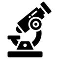 microscope vector glyph icon, school and education icon Royalty Free Stock Photo