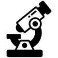 microscope vector glyph icon, school and education icon Royalty Free Stock Photo