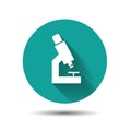 Microscope vector icon flat illustraton with