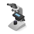 Microscope vector searching microbiology biology chemistry at laboratory or educational institution
