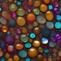 A microscope view of colorful microorganisms in a drop of pond water, revealing their diversity1