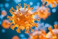 Microscope virus close up with blurry background Royalty Free Stock Photo