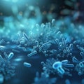 Microscope virus close up Royalty Free Stock Photo