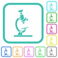Microscope vivid colored flat icons Royalty Free Stock Photo