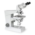 Microscope on white background Royalty Free Stock Photo