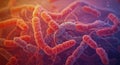 Microscopic Bacteria & Microbes: Vibrant 3D Render Royalty Free Stock Photo