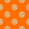 Microscopic bacteria pattern vector orange Royalty Free Stock Photo