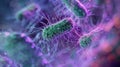 The Microscopic Bacteria View. AI generated Royalty Free Stock Photo