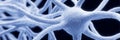 Microscopic Blue Organic Connections in a Neural Network Visualizing Modern Scientific Research Data Royalty Free Stock Photo