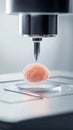 Microscopic cell undergoes precise manipulation in sterile laboratory equipment during genetic engineering research Royalty Free Stock Photo