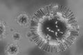 Microscopic COVID-19 Virus 