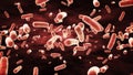 Microscopic Ecoli Bacteria.