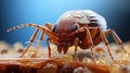 Microscopic image of a common bed bug - Infestation is a serious and distressing problem caused by the presence of small,