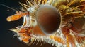 Microscopic image of a flys maxillae revealing the fine hairs and bristles used for detecting and manipulating food. . Royalty Free Stock Photo