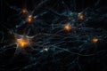 Microscopic of Neural network Brain cells, Human nervous system