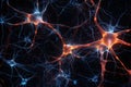 Microscopic of Neural network Brain cells, Human nervous system
