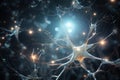 Microscopic Single neuron synapses. Generate Ai