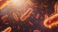 Microscopic view of bacteria multiplying in a dark environment Royalty Free Stock Photo
