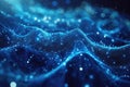 Microscopic View of Blue Ocean Waves in Space Royalty Free Stock Photo