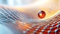 Microscopic View of a Catalyst Surface Showing Nano Interactions With Reactive Particles