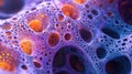 Microscopic view of cell wall structure with abstract patterns for scientific visualization and educational design