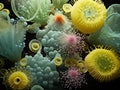 microscopic view of Cyanobacteria colonies