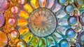 A microscopic view of a diatom shell colony showcasing a mosaic of symmetrical and kaleidoscopic patterns resembling a Royalty Free Stock Photo