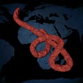 Microscopic view of the Ebola virus Royalty Free Stock Photo