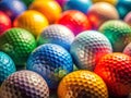 A Microscopic View of Golf Balls on a Putting Green Examining Texture Surface and the Art of Precision Royalty Free Stock Photo