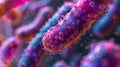 Microscopic View of Haemophilus Influenzae Bacteria AI Generated