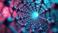 Microscopic view inside a carbon nanotube structure. Atoms form a hexagonal lattice creating a futuristic tunnel. Abstract Royalty Free Stock Photo