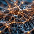 A microscopic view of intricate neural connections in the brain, illustrating its complexity1