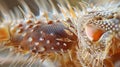 Microscopic view of a mosquitos mandibles showing their serrated edges and intricate pattern of ridges. . Royalty Free Stock Photo