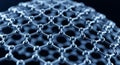 Microscopic view of nanoscale hexagonal atomic structure science technology innovation Royalty Free Stock Photo
