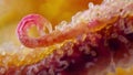 A microscopic view of a nematodes digestive system with its mouth visible at one end and its at the other end. The