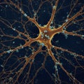 Microscopic View of a Neuron Cell Network Royalty Free Stock Photo
