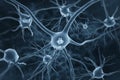 Microscopic View of Neurons in the Human Brain Royalty Free Stock Photo