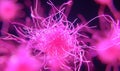 Abstract Pink Microscopic Organism with Tentacles Royalty Free Stock Photo