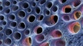 Microscopic view of superhydrophobic coating on stent surface Royalty Free Stock Photo
