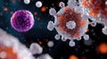 Microscopic view of a virus particle Royalty Free Stock Photo