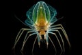 microscopic view of a water flea daphnia in habitat Royalty Free Stock Photo