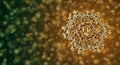 Microscopic virus structure in golden liquid light Royalty Free Stock Photo
