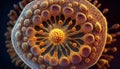 Microscopic visualization of cellular structures showcasing