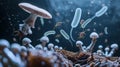 Microscopic World: Bacteria Interacting with Fungi in a Biome