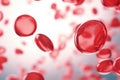 In microscopic world, countless vibrant erythrocytes, red blood cells, traverse circulatory system, tirelessly carrying Royalty Free Stock Photo
