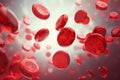 In microscopic world, countless vibrant erythrocytes, red blood cells, traverse circulatory system, tirelessly carrying Royalty Free Stock Photo