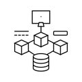 microservices software line icon vector illustration