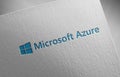 Microsoft-azure-2_1 on paper texture Royalty Free Stock Photo