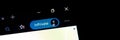 Microsoft Edge web browser InPrivate private browsing incognito mode icons on pc screen closeup. Internet privacy, browser history